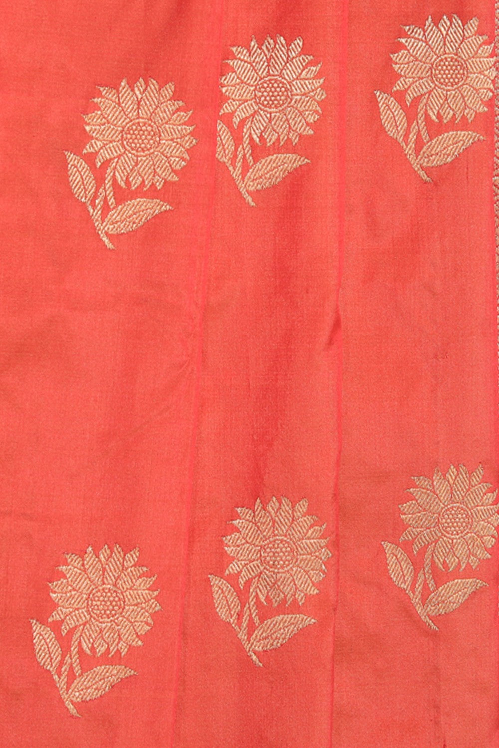 Collection of Banarasi Silk Coral-Peach Saree in a gallery layout