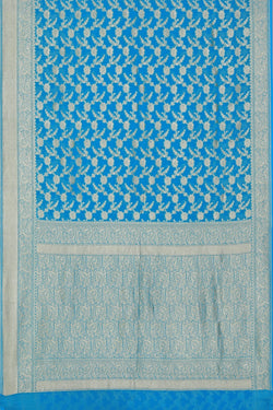 Collection of Banarasi Chiffon Blue Saree in a gallery layout