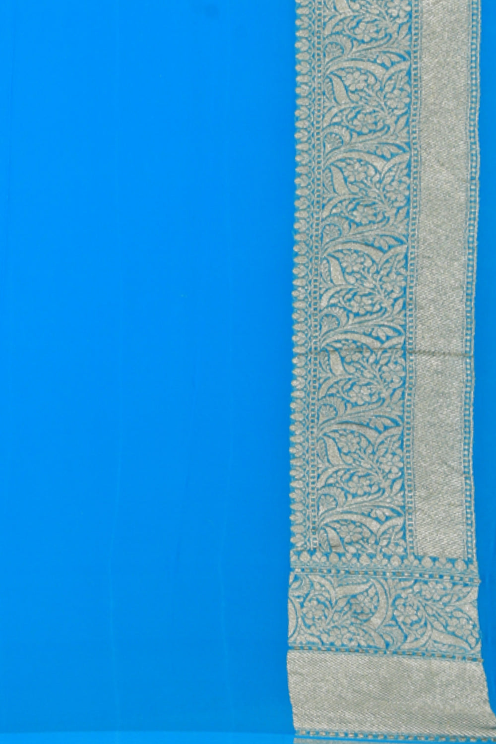 Collection of Banarasi Chiffon Blue Saree in a gallery layout