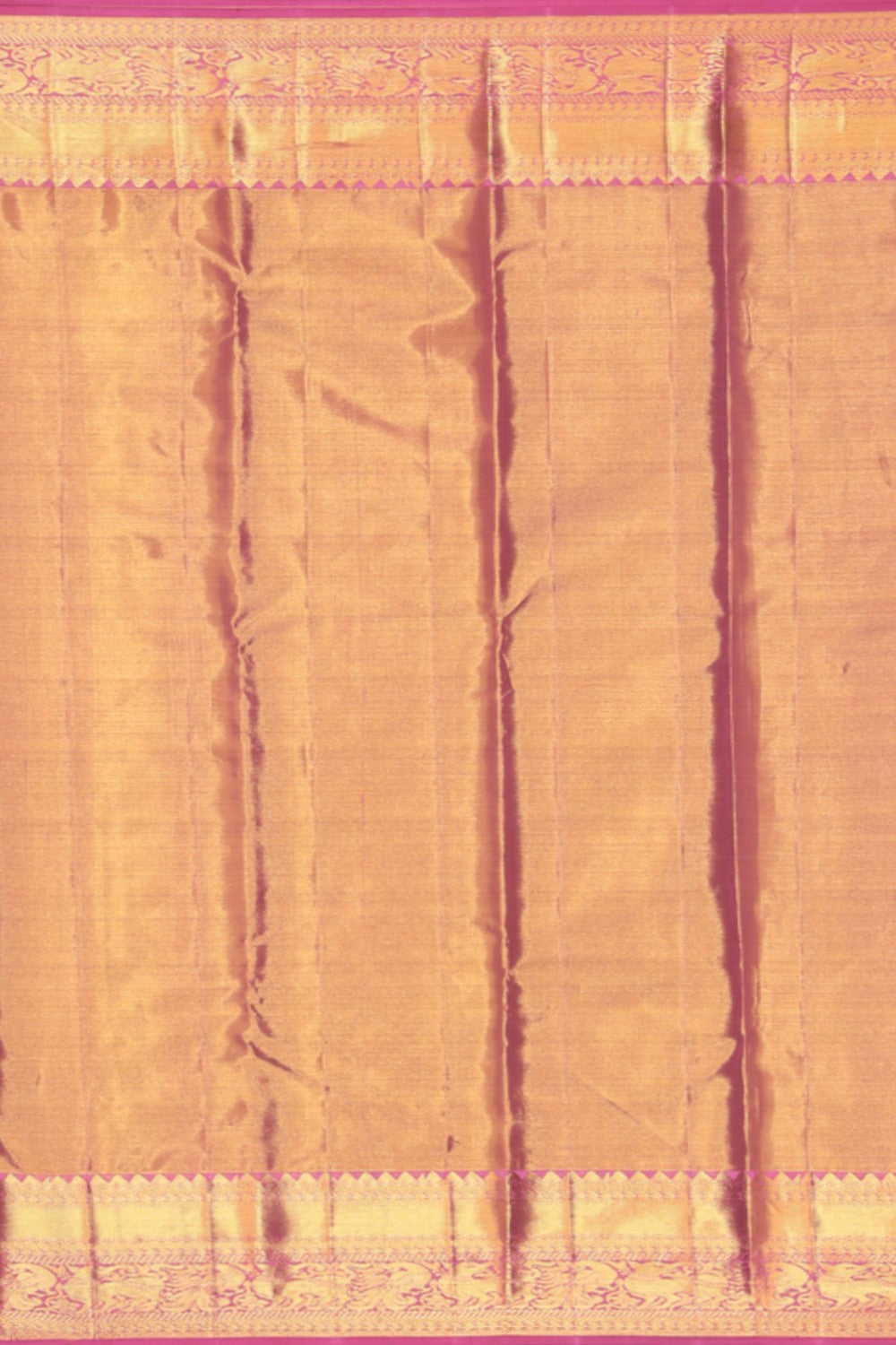 Kanchipuram Silk Tissue Brocade Pink Saree