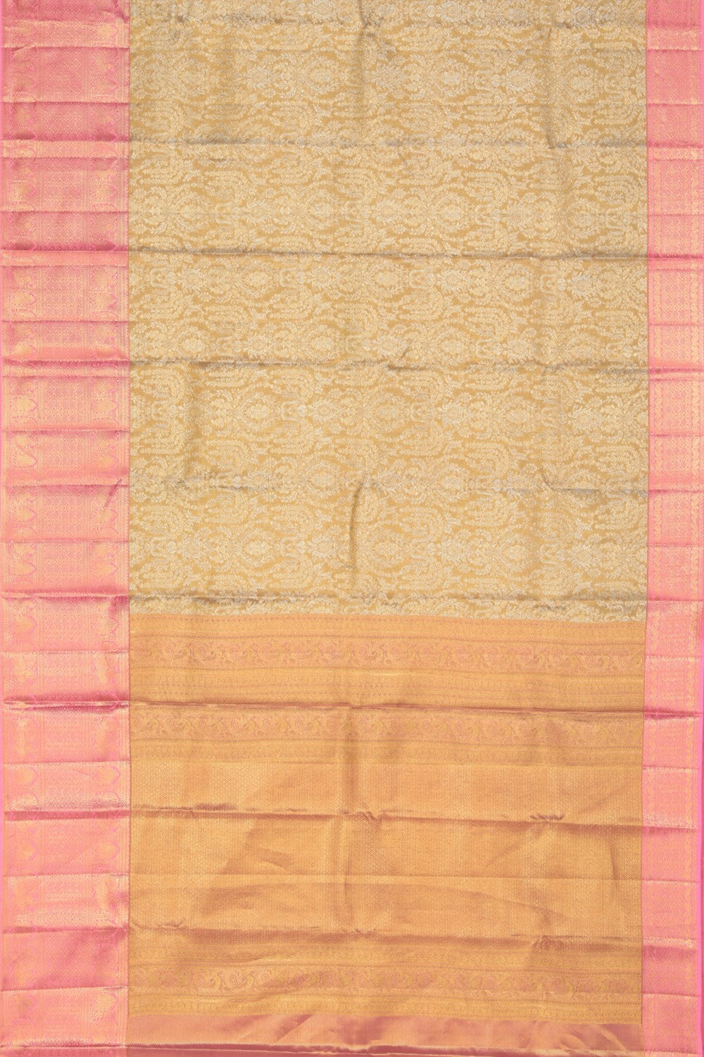 Kanchipattu Tissue Brocade Gold Saree