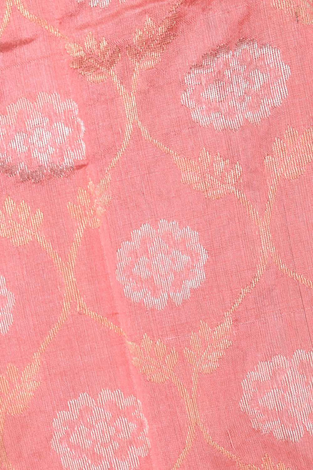 Collection of Chanderi Silk Pink Saree in a gallery layout