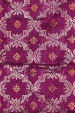 Image of Chanderi Silk Violet Saree