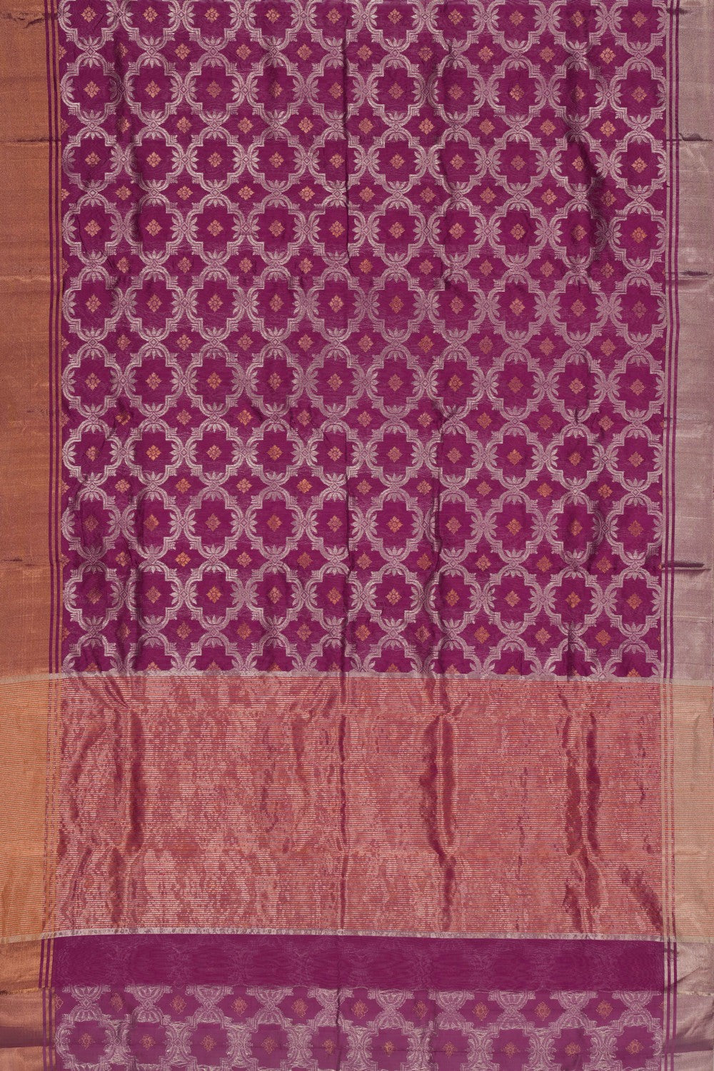 Chanderi Silk Violet Saree