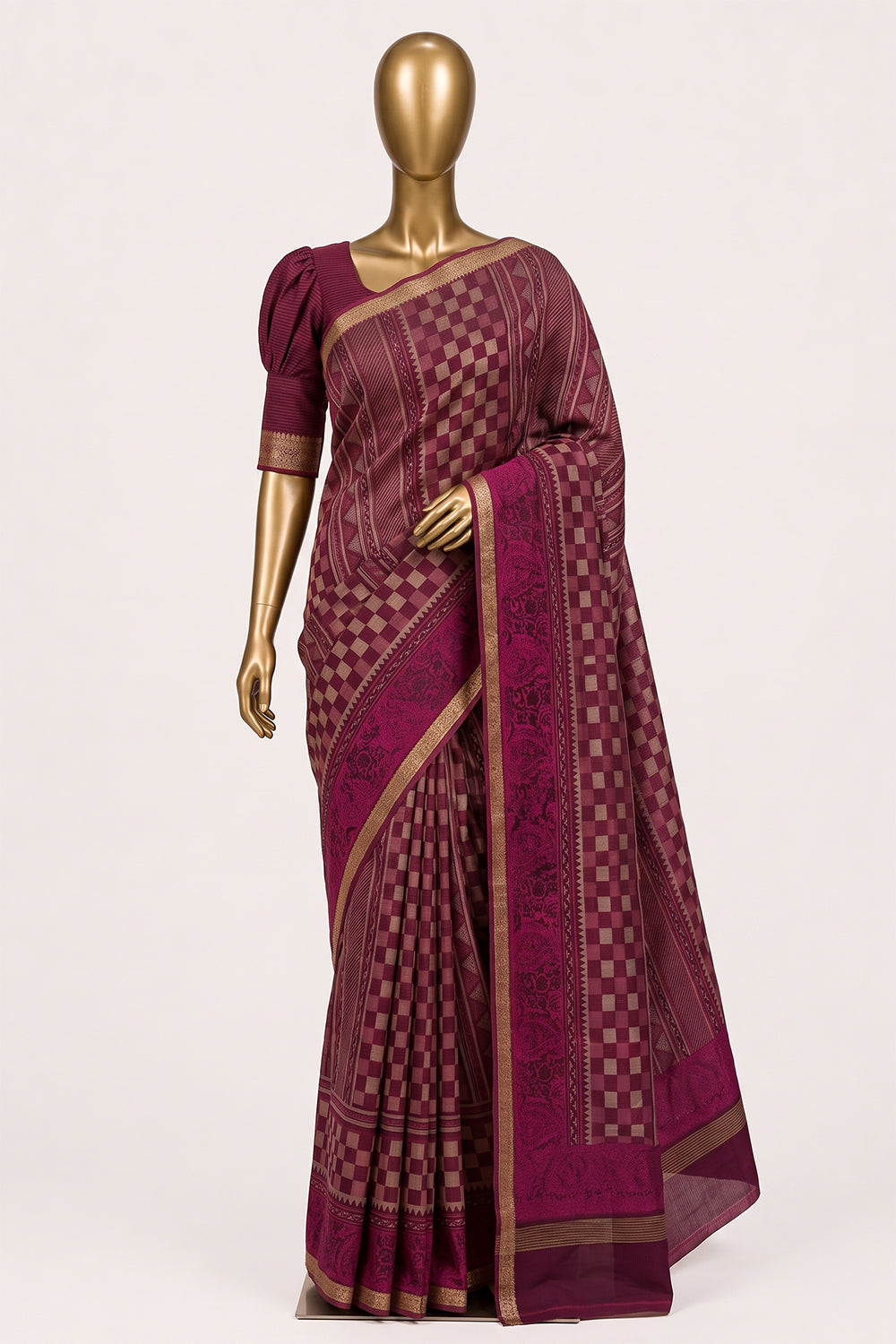 Image of pink-embroidery-cotton-silk-saree-p-18940719