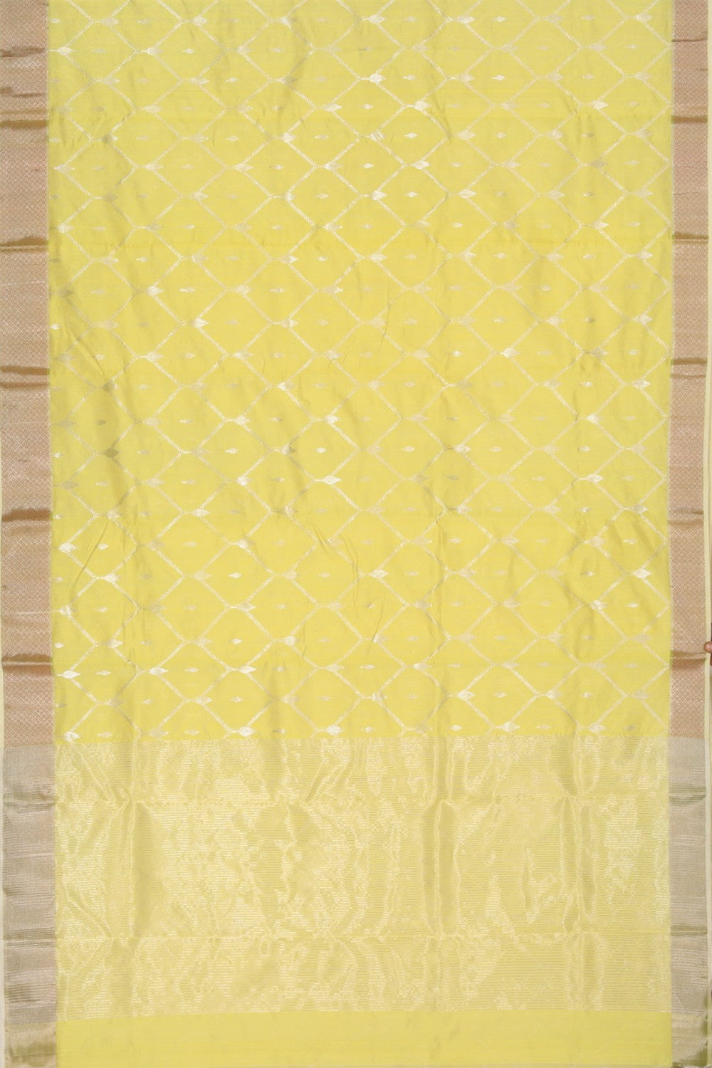 Collection of Chanderi Silk Yellow Saree in a gallery layout