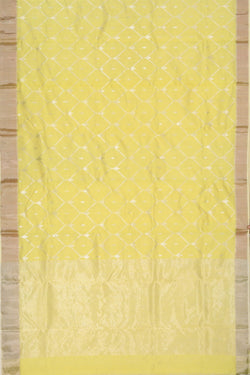 Collection of Chanderi Silk Yellow Saree in a gallery layout