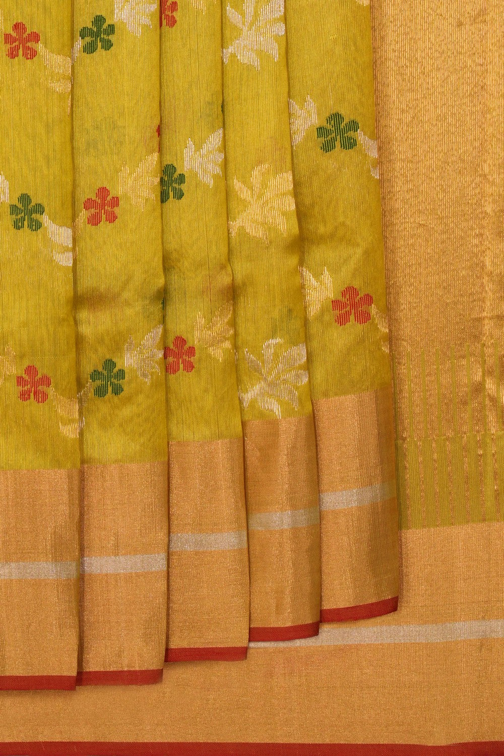 Chanderi Silk Spring Green Saree