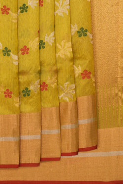 Image of Chanderi Silk Spring Green Saree