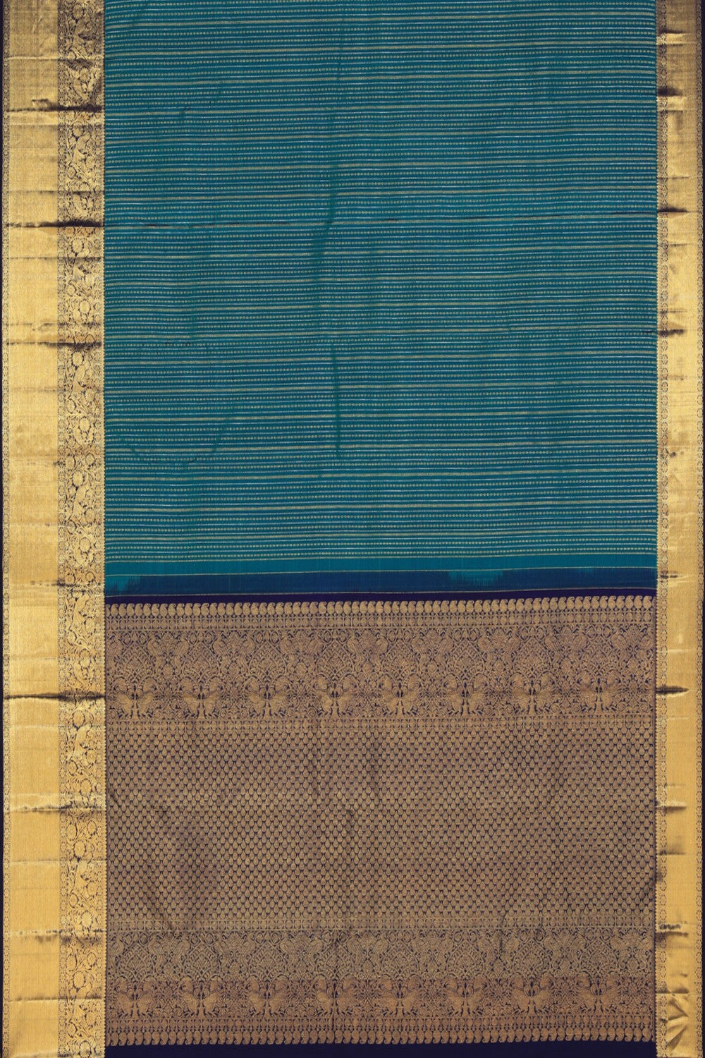 Kanchi Silk Teal Blue Saree