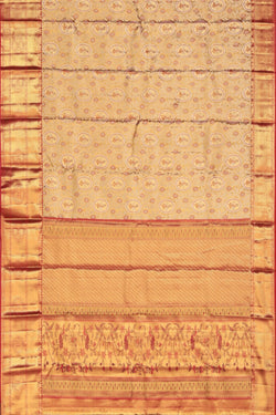 Image of Kanchipattu Tissue Brocade Gold Saree