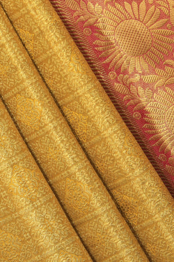 Image of Kanchipattu Tissue Brocade Gold-Green Saree