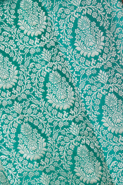 Image of Kanchiputta Teal Green Saree