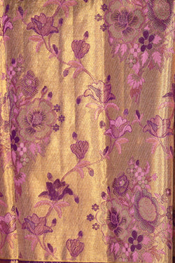 Image of Kanchipattu Tissue Brocade Gold Saree