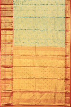 Image of Kanchipattu Tissue Brocade Green Saree