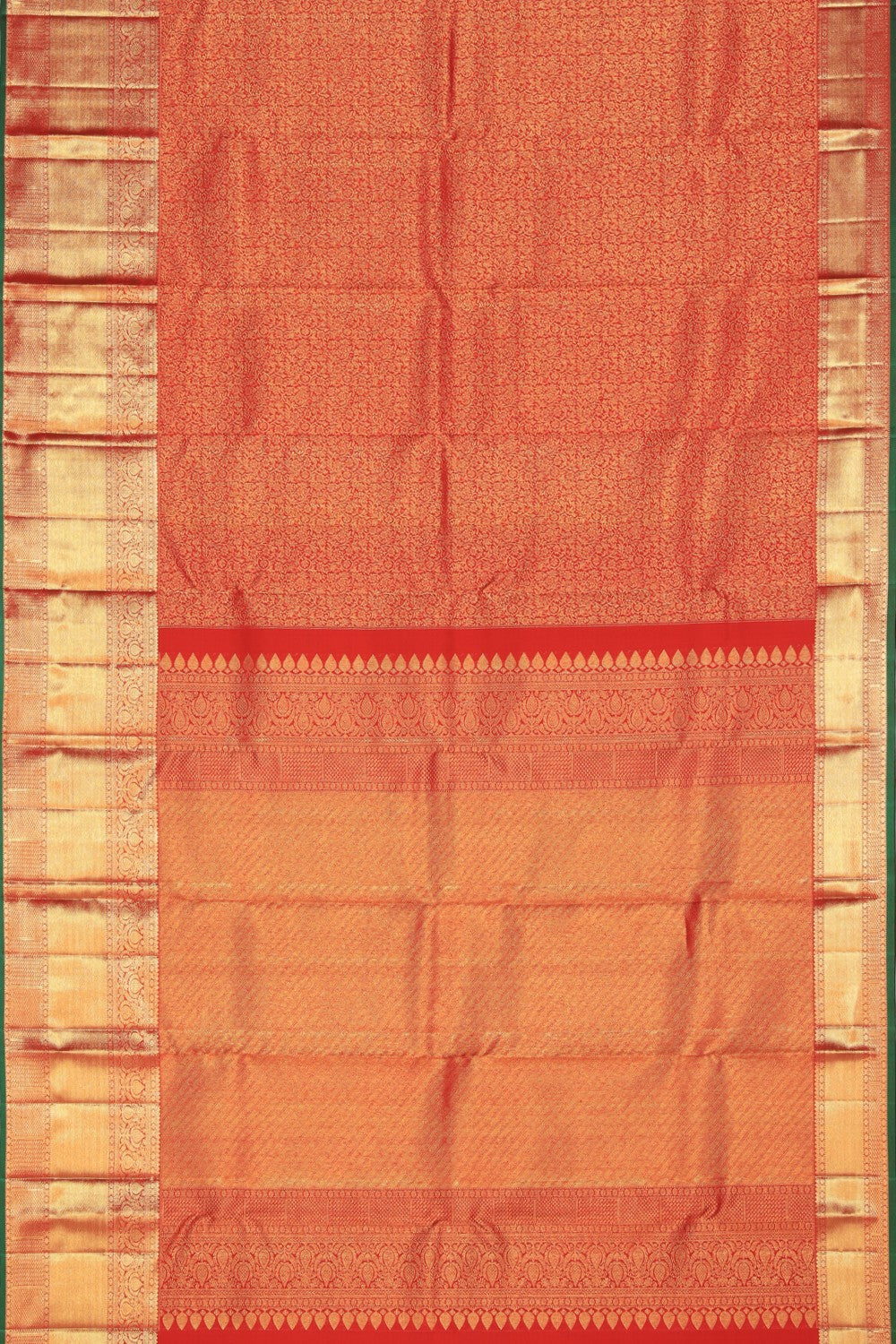 Kanchipattu Brocade Traditional Red Saree