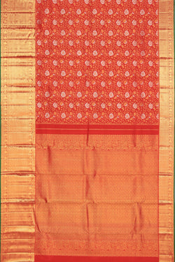 Image of Kanchipattu Brocade Traditional Red Saree