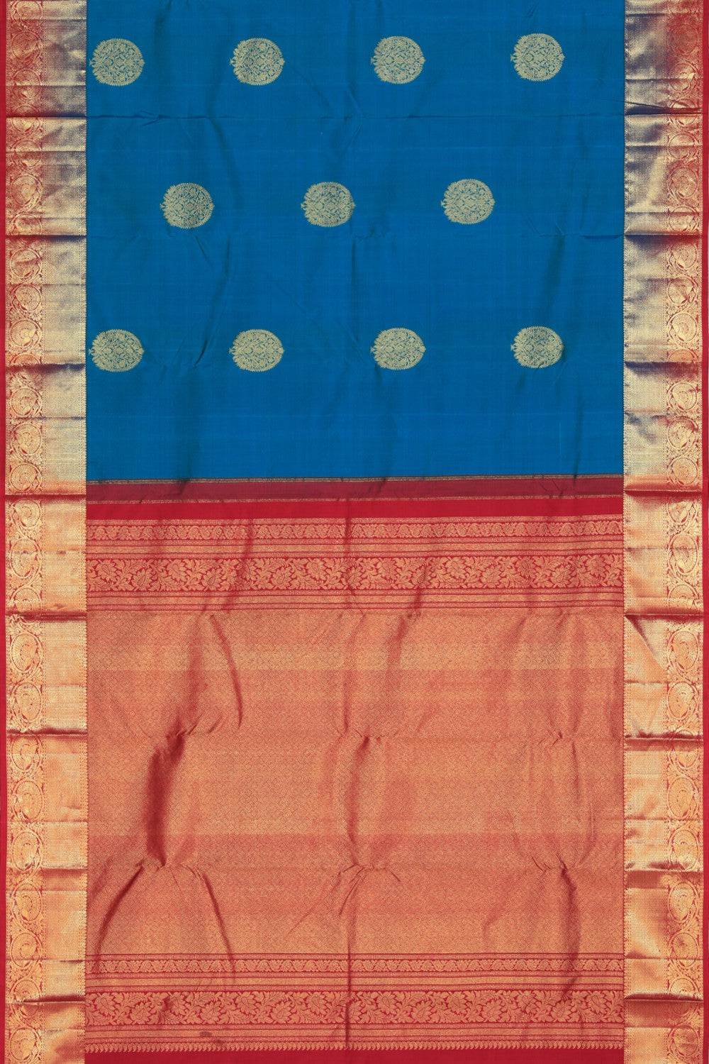 South Silk Teal Blue Saree