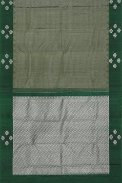 Collection of Kanchipuram Silk Moss Green Saree in a gallery layout