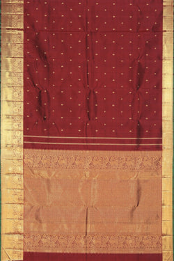 Collection of Arani Silk Maroon Saree in a gallery layout