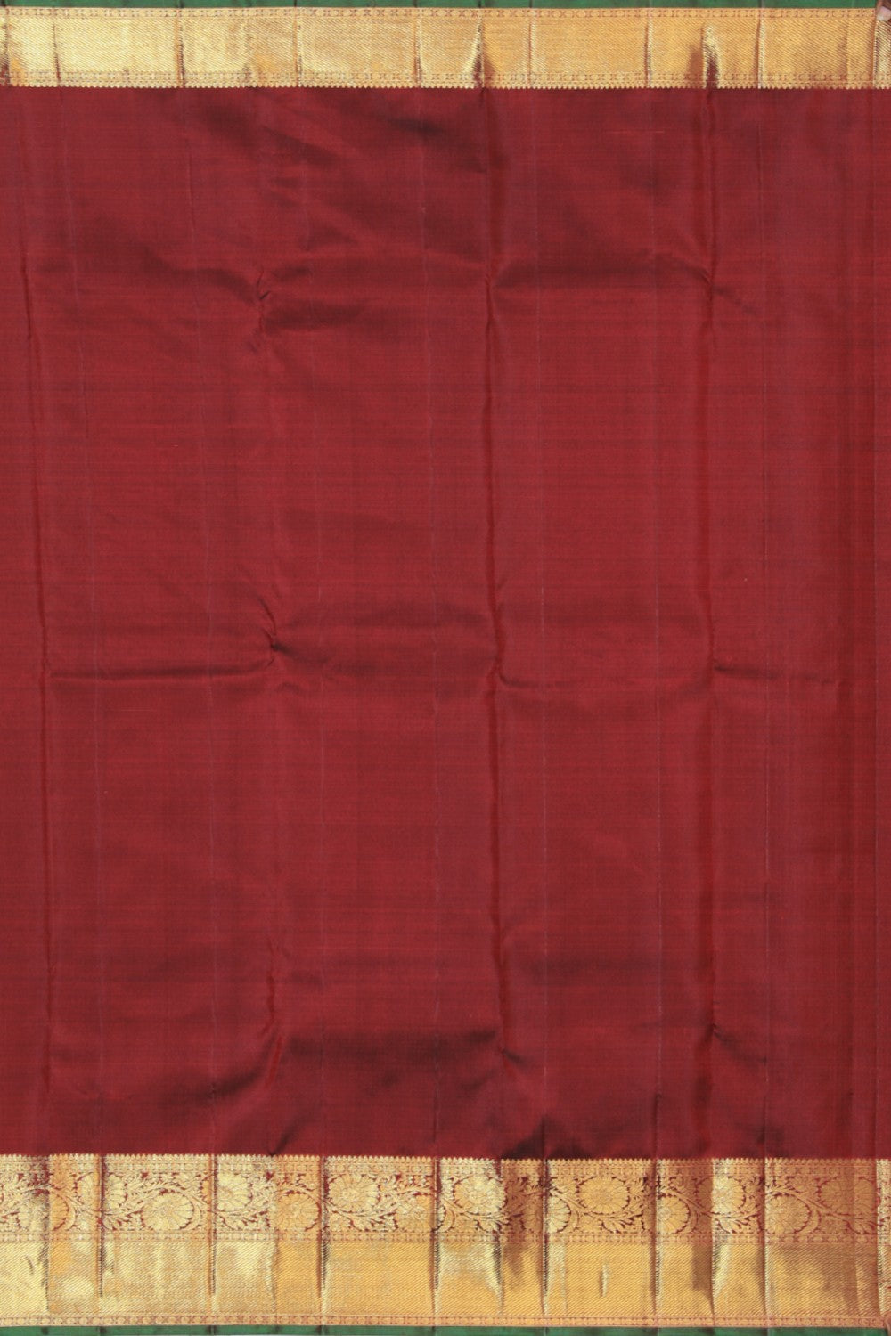 Collection of Arani Silk Maroon Saree in a gallery layout