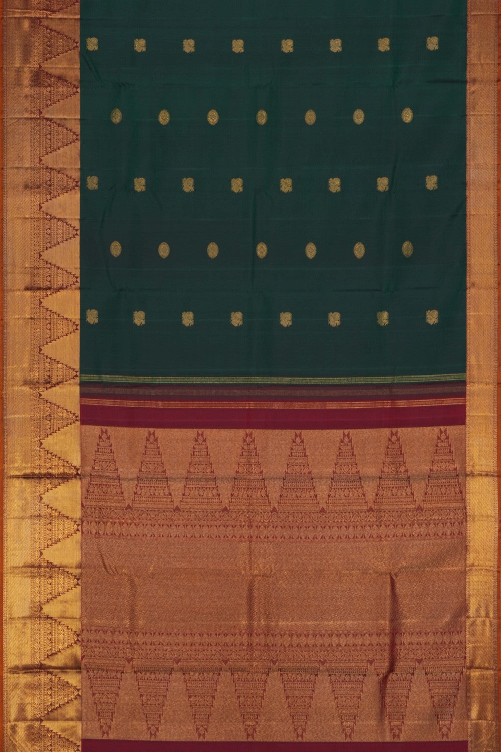 Image of Kanchipuram Silk Green Saree