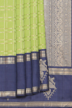 Image of Arani Silk Mint-Green Saree