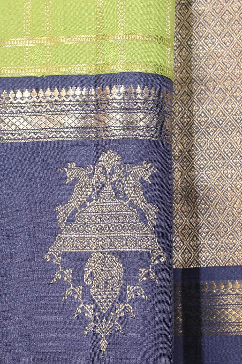 Image of Arani Silk Mint-Green Saree