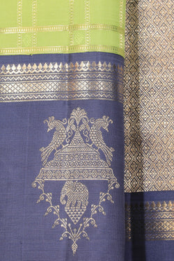 Image of Arani Silk Mint-Green Saree