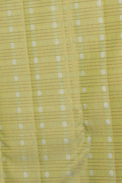 Image of Kanchipuram Silk Spring Yellow Saree