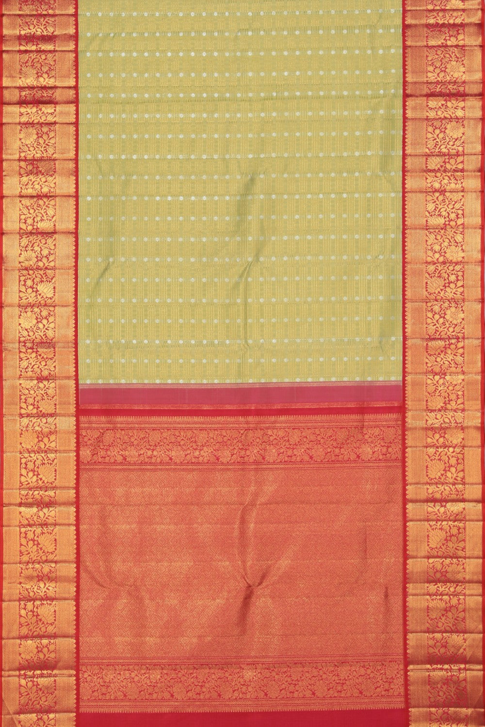 Kanchipuram Silk Spring Yellow Saree