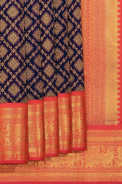 Image of Kanchipattu Brocade Violet Saree