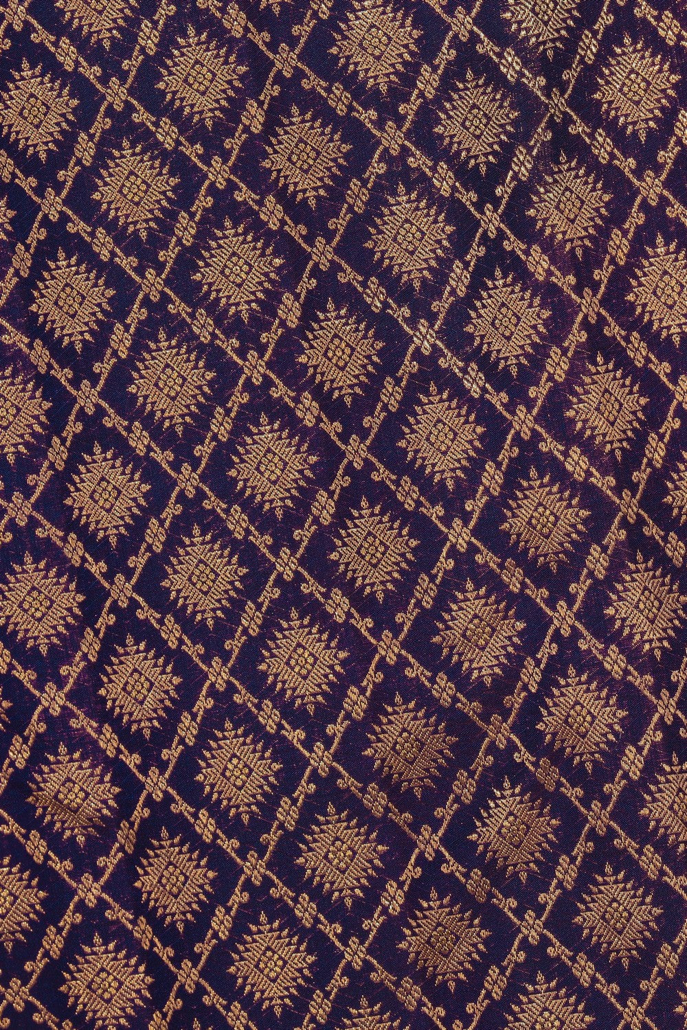 Image of Kanchipattu Brocade Violet Saree