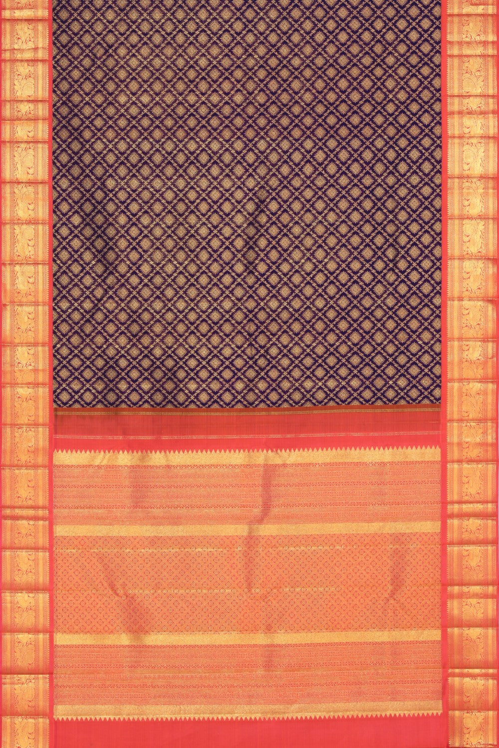 Kanchipattu Brocade Violet Saree