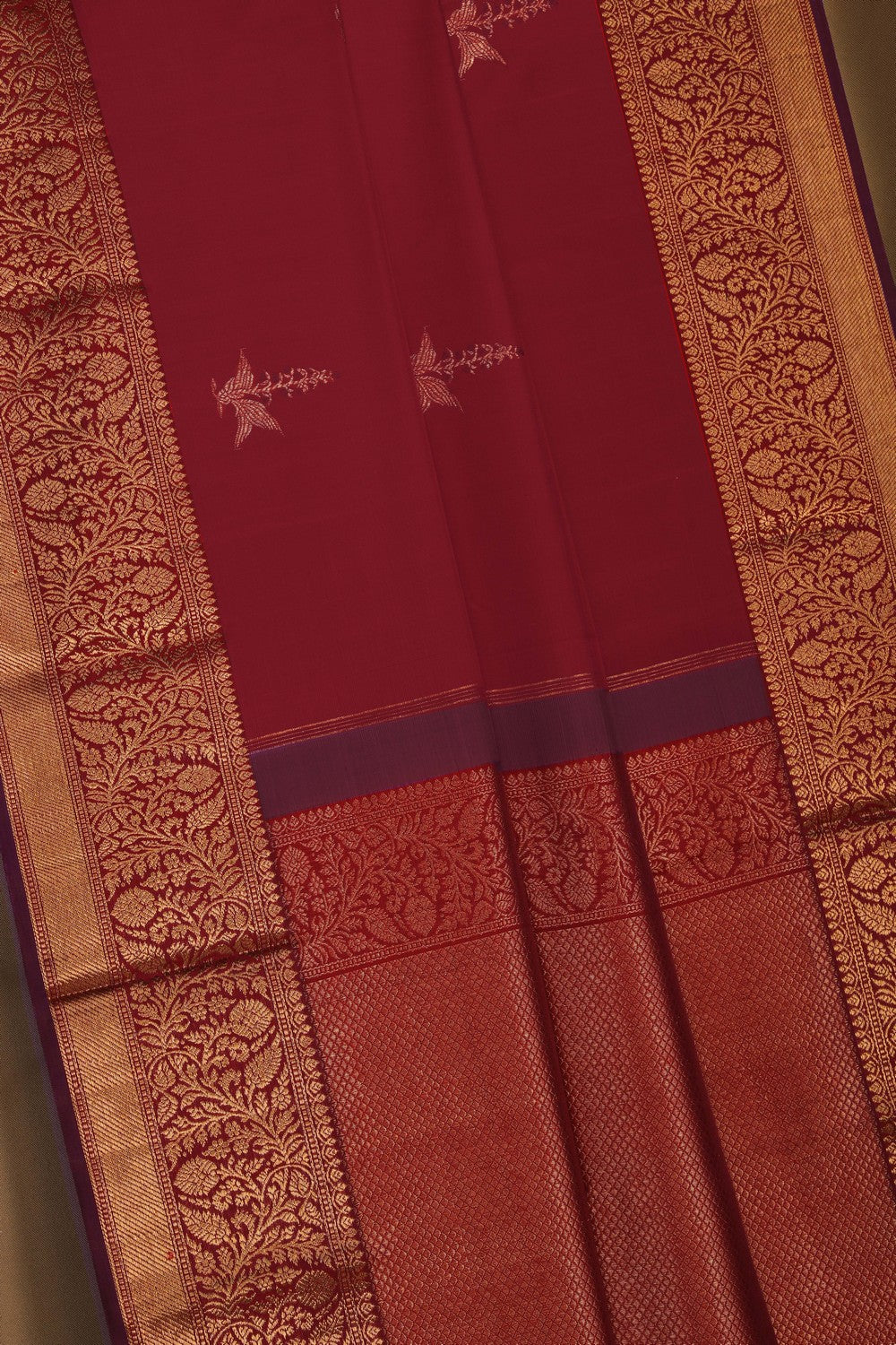 Image of Arani Silk Red Saree