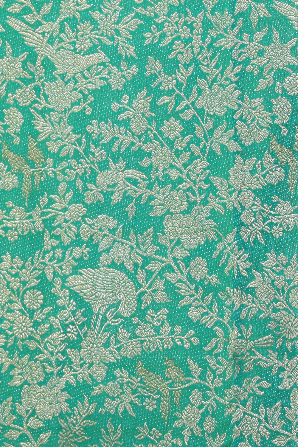 Image of Arani Silk Brocade Sea-Green Saree