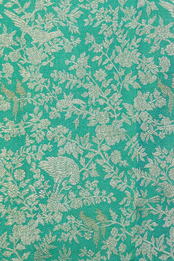 Collection of Arani Silk Brocade Sea-Green Saree in a gallery layout