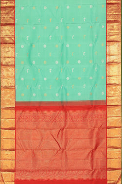 Image of Kanjivaram Silk Turquoise Green Saree