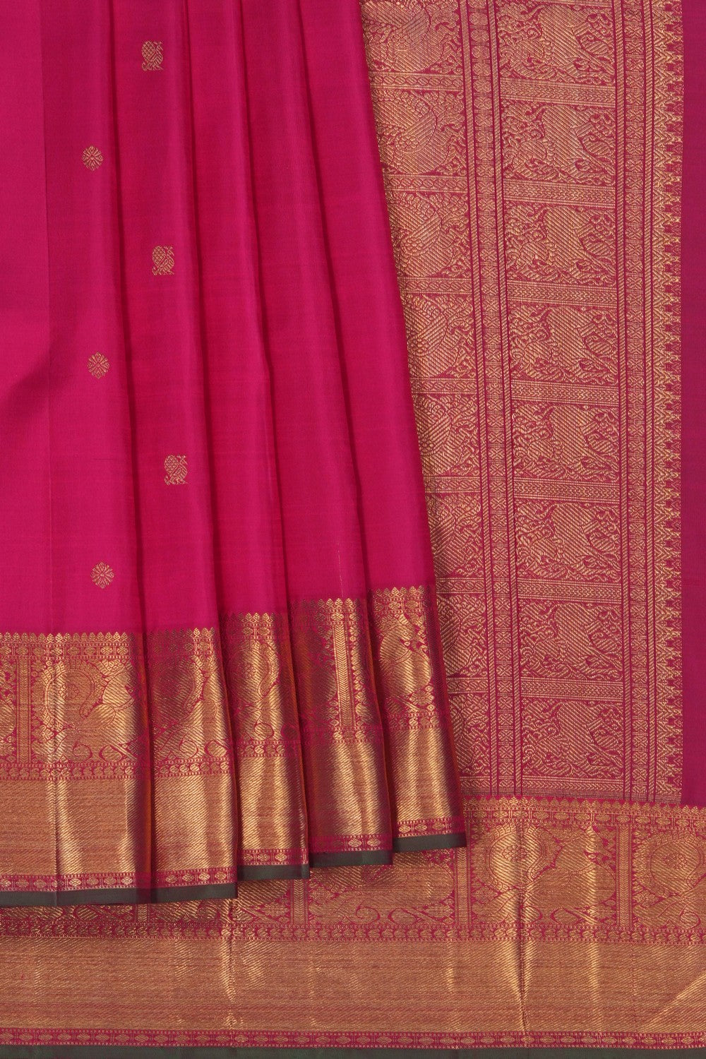 Image of Kanchipuram Silk Pink Saree