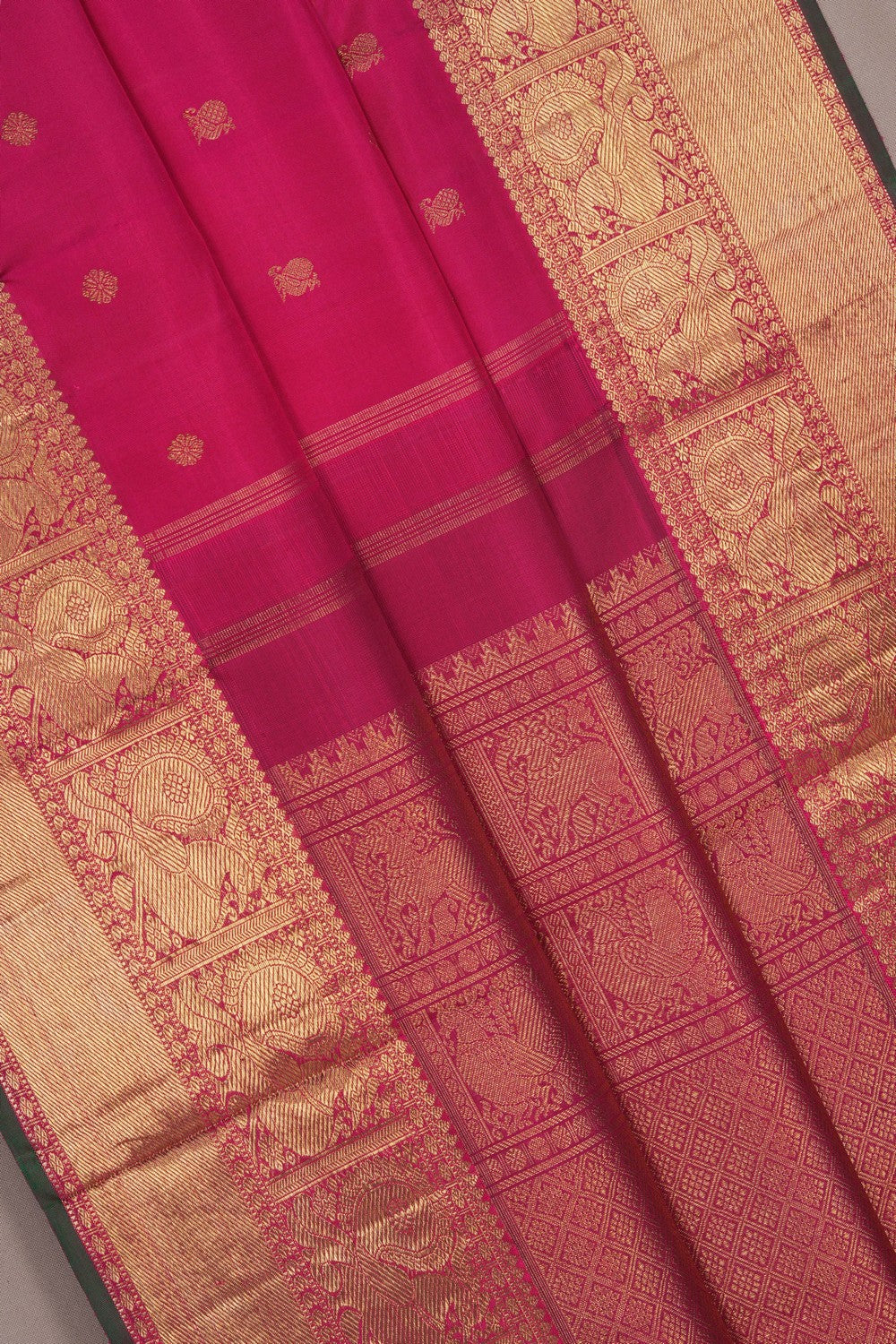 Image of Kanchipuram Silk Pink Saree