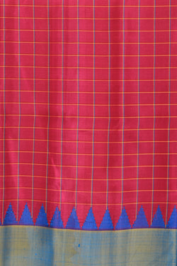 Image of Gadwal Silk Pink Saree