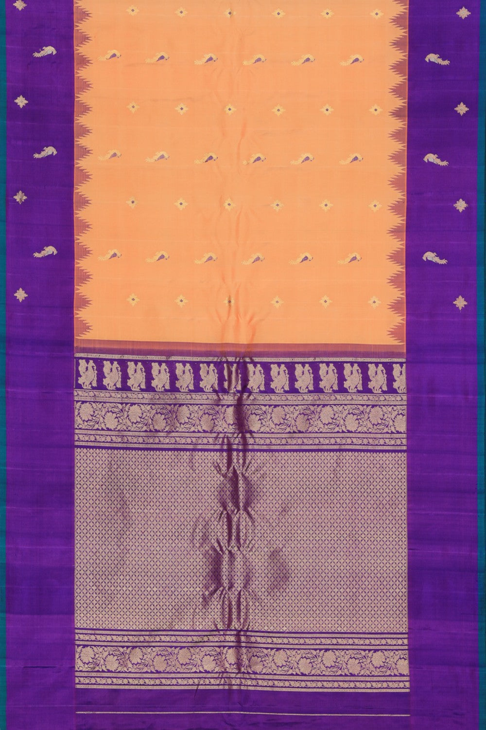 Gadwal Silk Mustard Saree