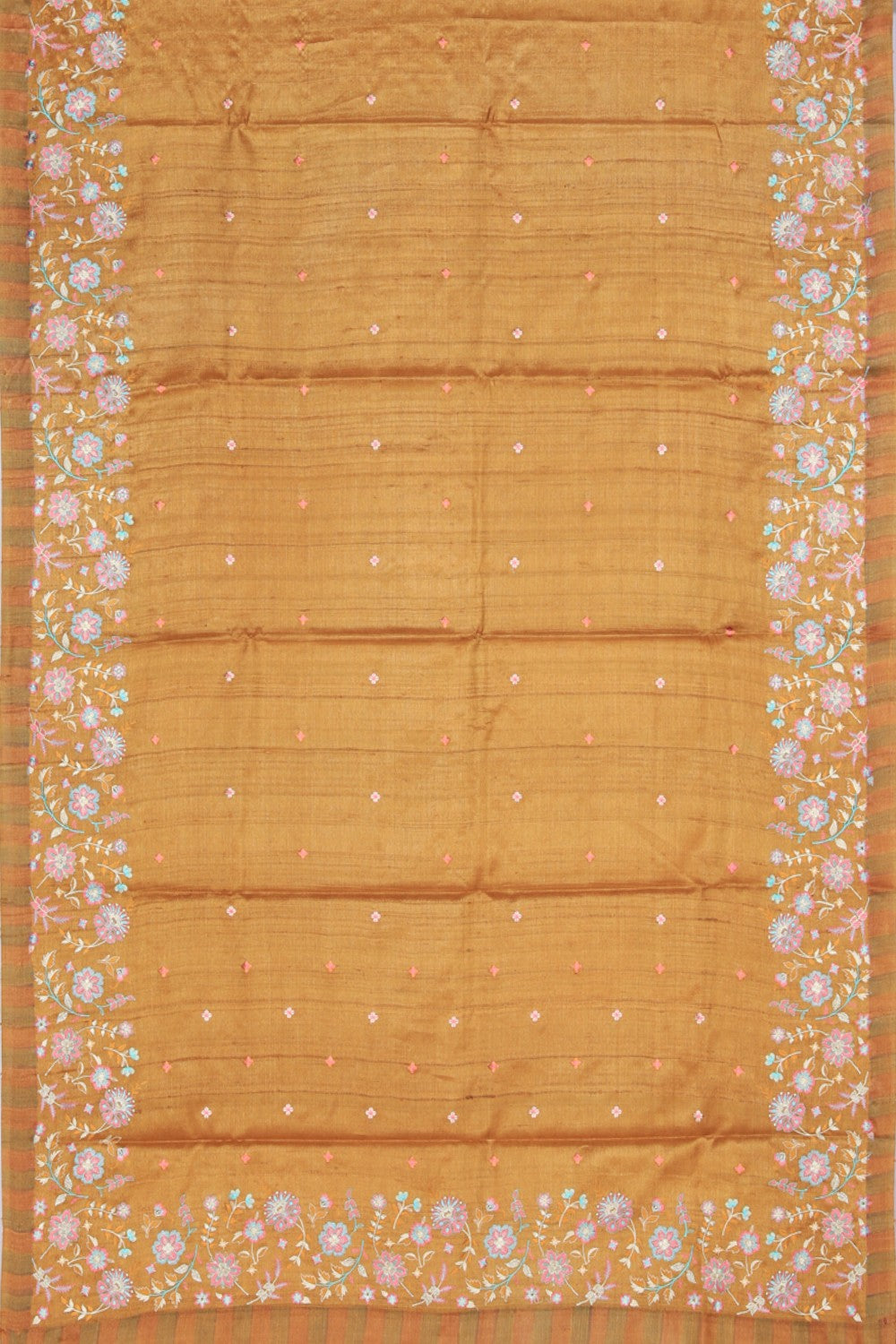 Tussar Silk Mustard Saree