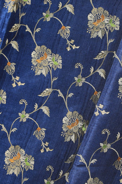 Image of Tussar Silk Kantha Stitch Saree