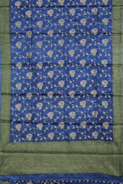 Image of Tussar Silk Kantha Stitch Saree