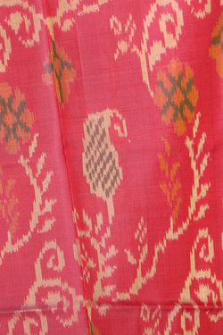 Collection of Rajkot Patola Silk Fuchsia-Pink Saree in a gallery layout