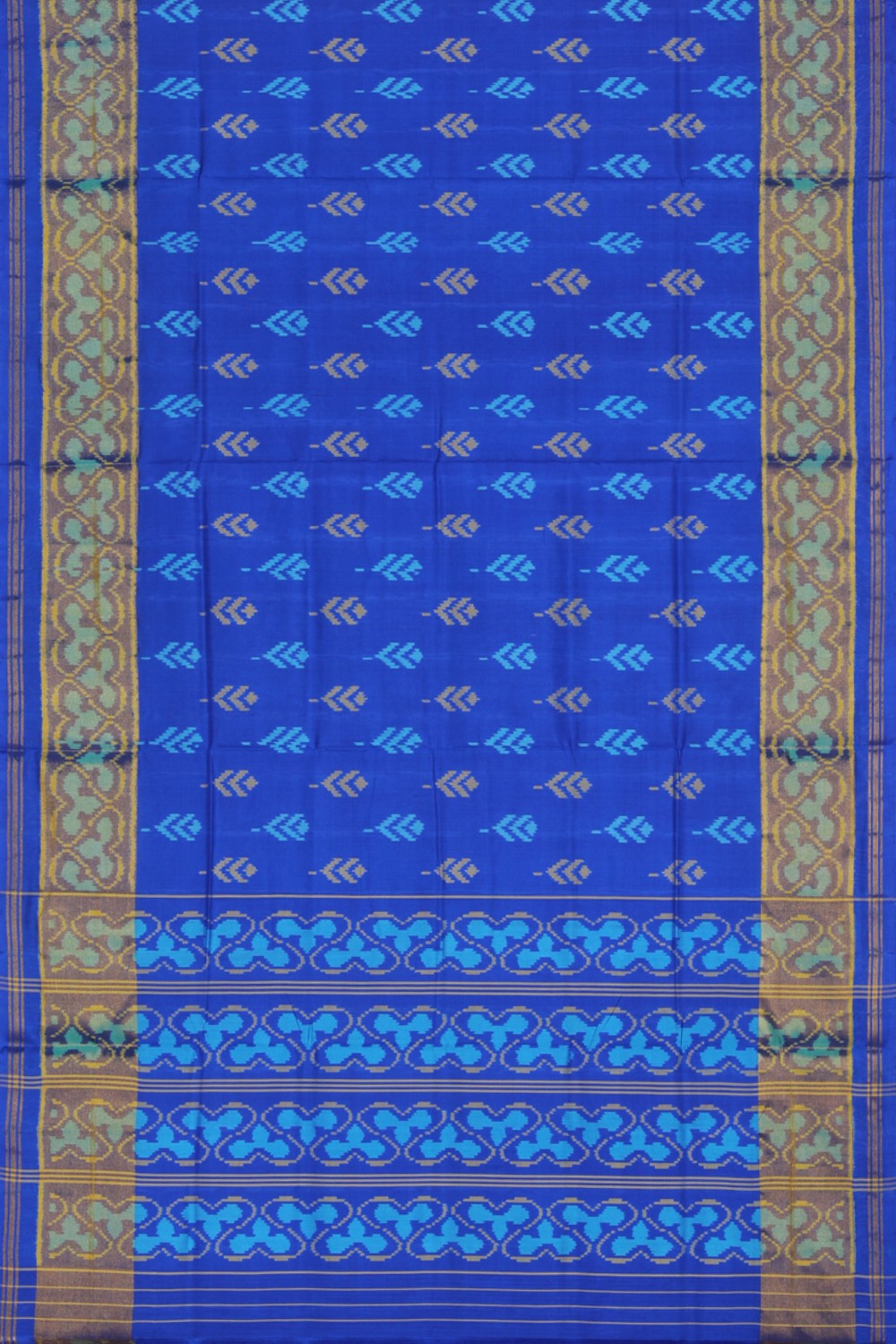 Collection of Rajkot Patola Silk Royal Blue Saree in a gallery layout