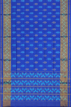 Collection of Rajkot Patola Silk Royal Blue Saree in a gallery layout