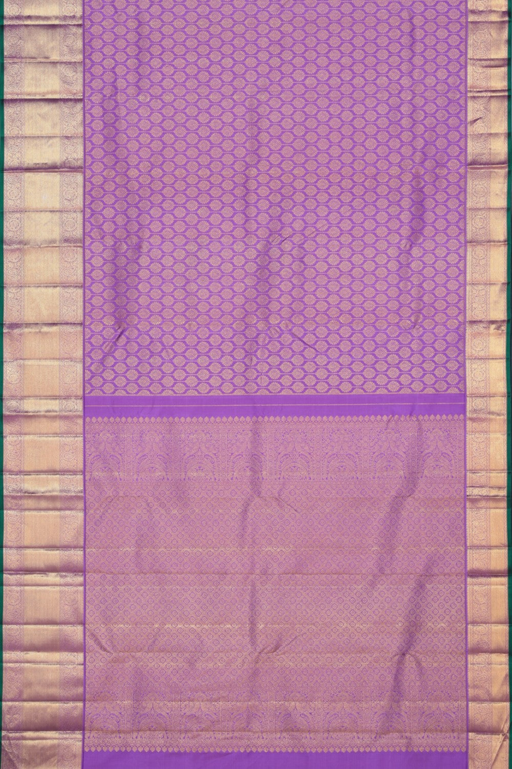 Collection of Kanchiputta Brocade Purple Saree in a gallery layout