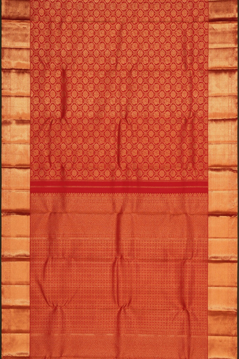 Kanchipattu Brocade Red Saree